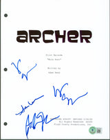 Archer (3) Tyler, Nash & Greer Authentic Signed 8.5x11 Script Cover BAS #AB77615