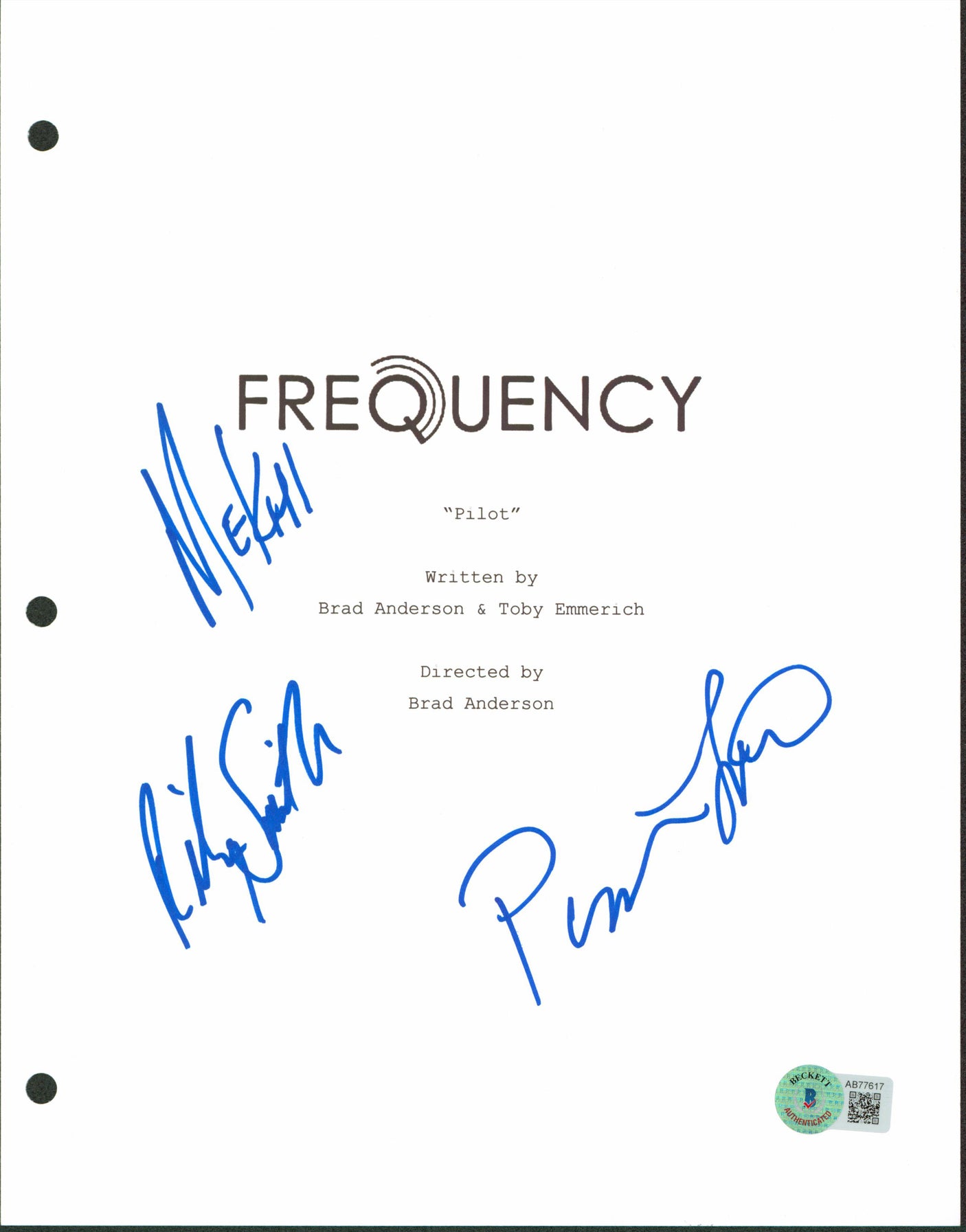 Frequency (3) List, Phifer, Smith Authentic Signed Script Cover BAS #AB77617