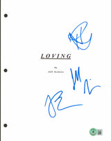 Loving (3) Edgerton, Negga & Nichols Authentic Signed Script Cover BAS #AB77637