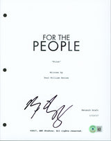 Ben Rappaport Authentic Signed 8.5x11 For The People Script Cover BAS #BF24113