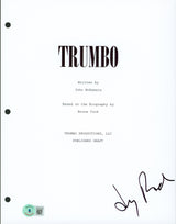 Jay Roach Trumbo Authentic Signed 8.5x11 Trumbo Script Cover BAS #BF24150