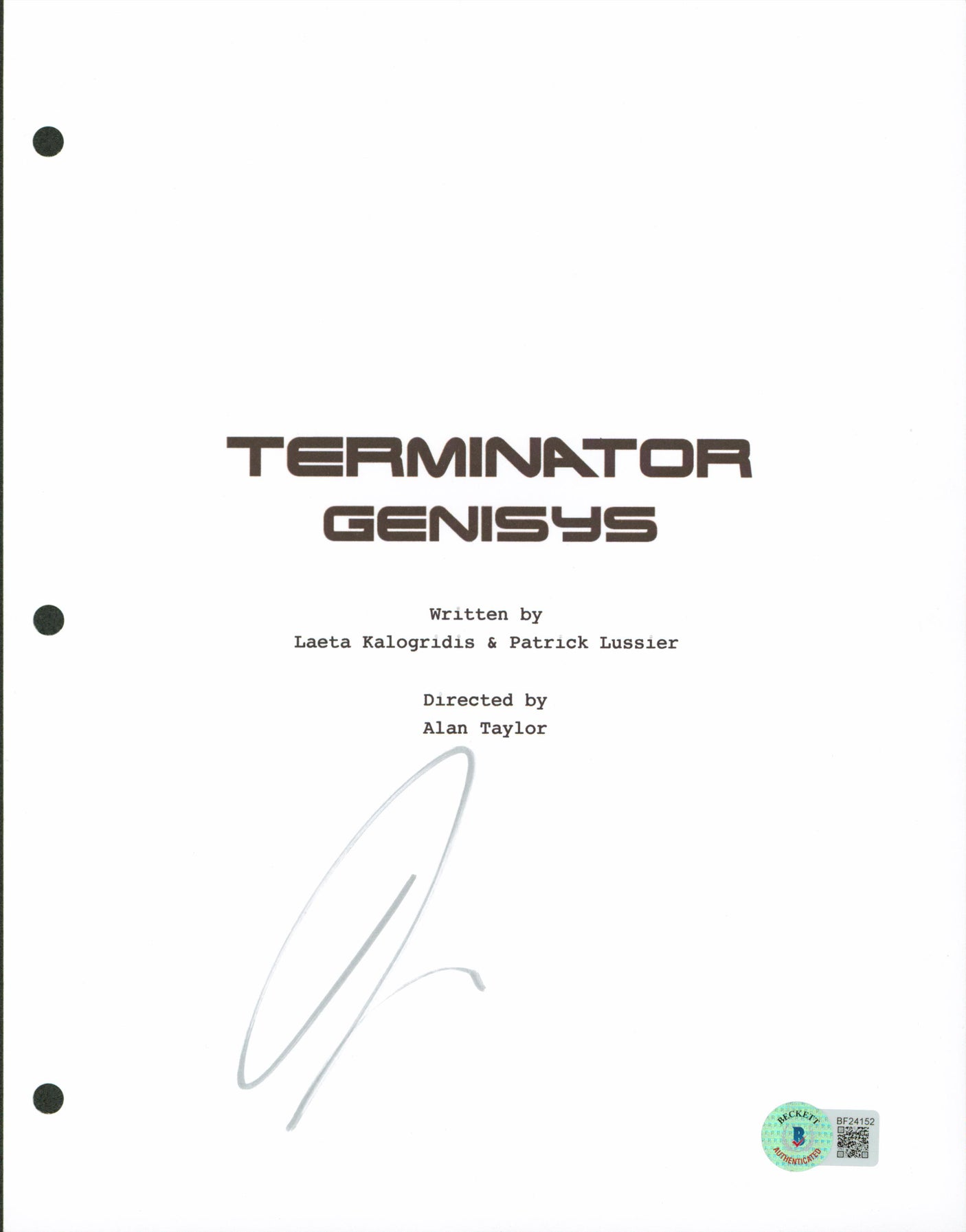 Jai Courtney Authentic Signed Terminator Genisys Script Cover BAS #BF24152
