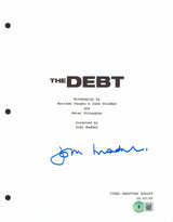 John Madden The Debt Authentic Signed 8.5x11 The Debt Script Cover BAS #BF24161