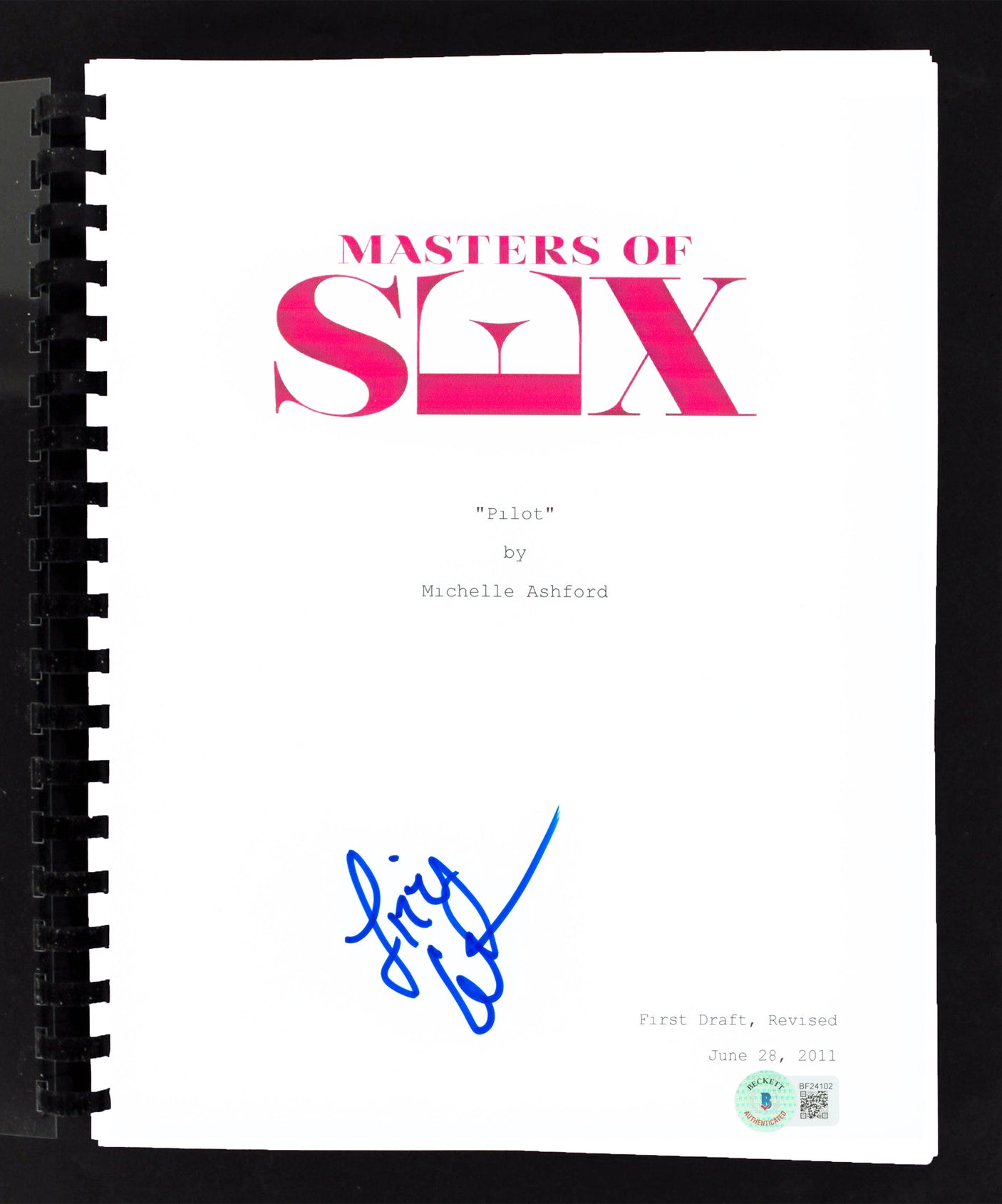 Lizzy Caplan Authentic Signed Masters of Sex Pilot Tv Script BAS #BF24102