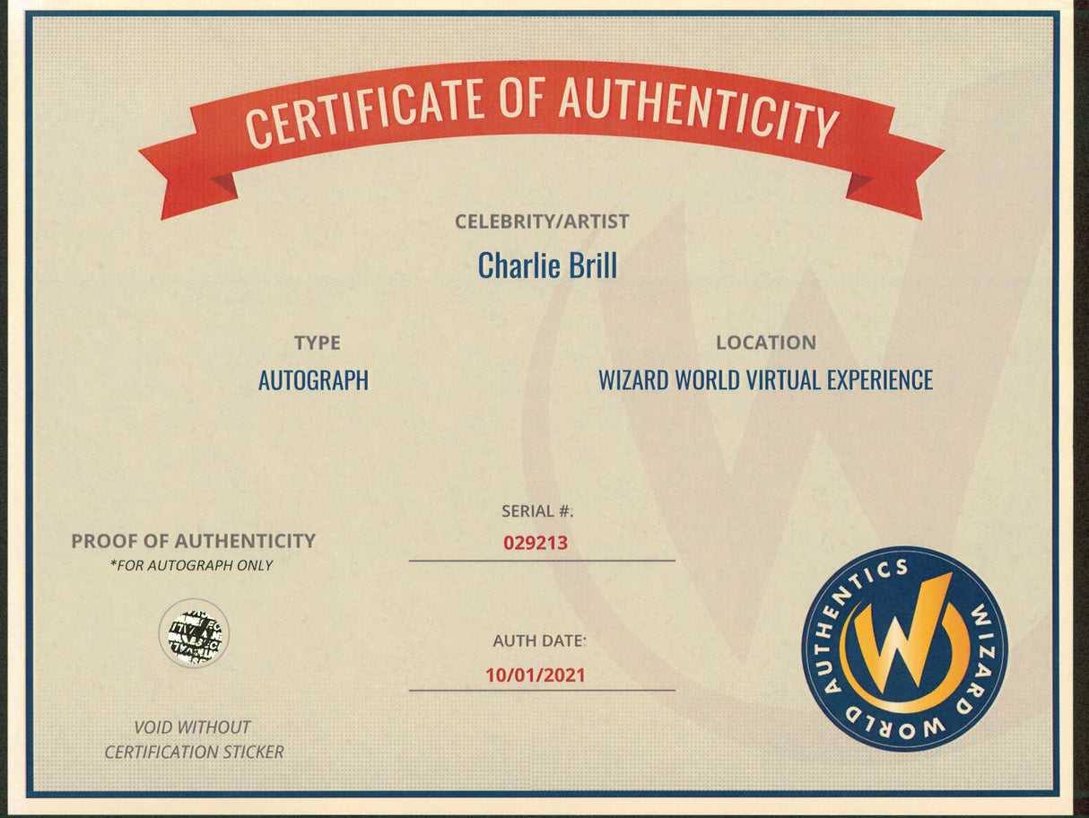 Charlie Brill Star Trek: The Original Series Signed 8x10 Photo Wizard World 2