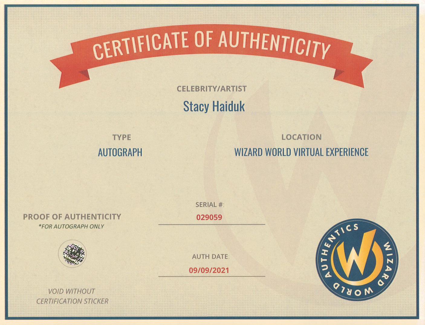 Stacy Haiduk Superboy Authentic Signed 8x10 Photo Wizard World 2