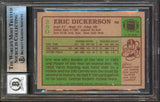 Rams Eric Dickerson "HOF 99" Signed 1984 Topps #280 Rookie Card Auto 10 BAS Slab