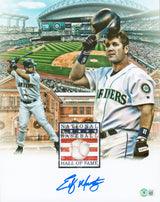 Mariners Edgar Martnez Authentic Signed 11x14 HOF Edit Photo BAS Witnessed