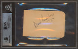 Shirley Temple & Basil Rathbone Authentic Signed 2.4x3.85 Album Page BAS Slabbed
