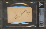 Betty Grable & Hedda Hopper Authentic Signed 2.4x3.85 Album Page BAS Slabbed