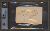 Burl Ives & Joan Winfield Authentic Signed 2.4x3.85 Album Page BAS Slabbed