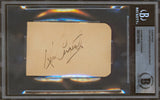 Ken Carpenter & Jaqueline Dewit Authentic Signed 2.4x3.85 Album Page BAS Slabbed