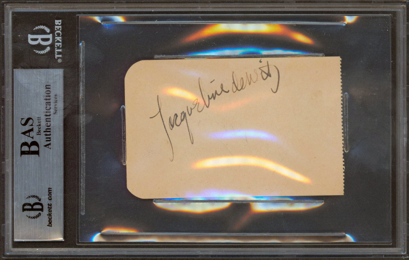 Ken Carpenter & Jaqueline Dewit Authentic Signed 2.4x3.85 Album Page BAS Slabbed