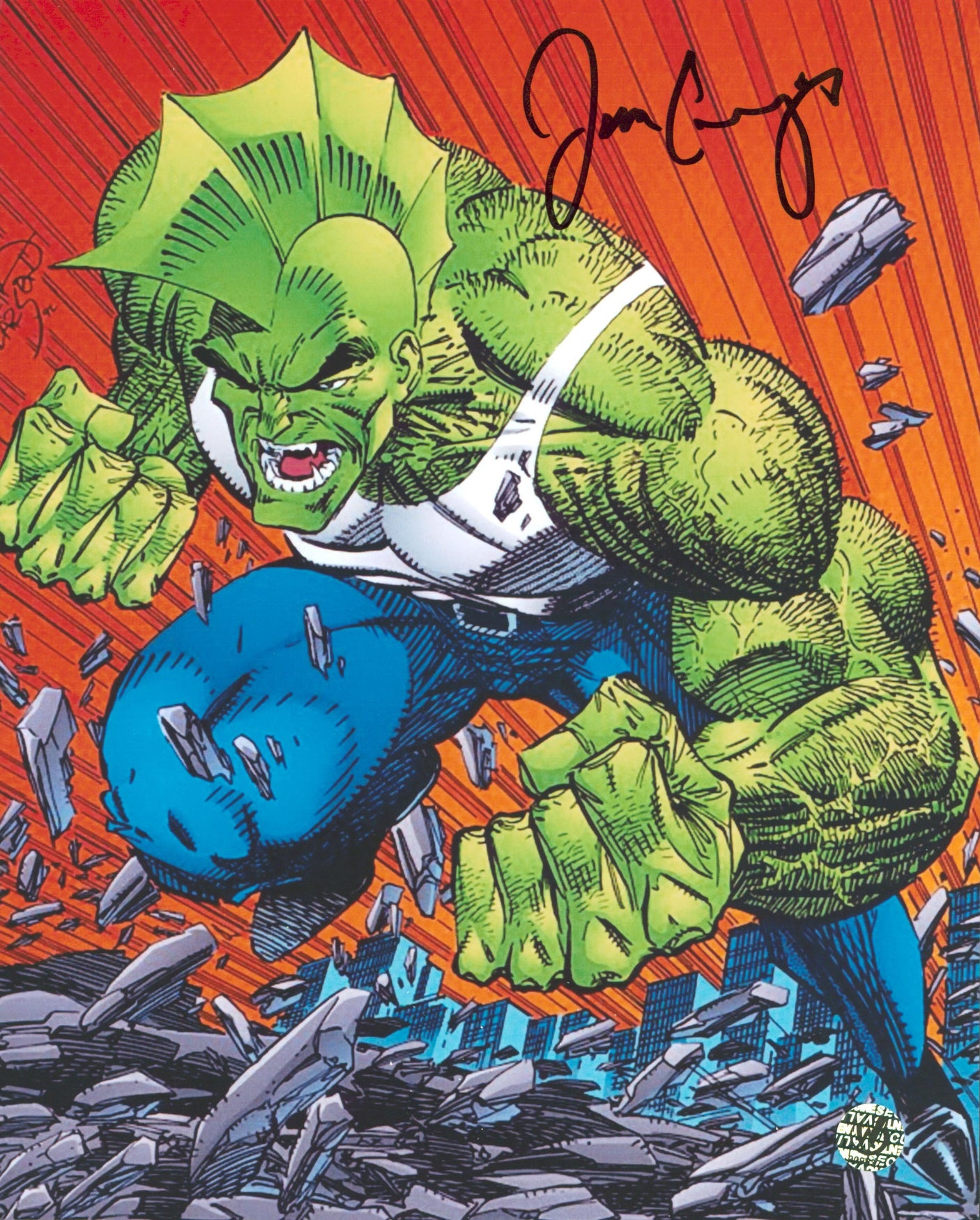Jim Cummings Savage Dragon Archives Signed 8x10 Photo Wizard World #009837