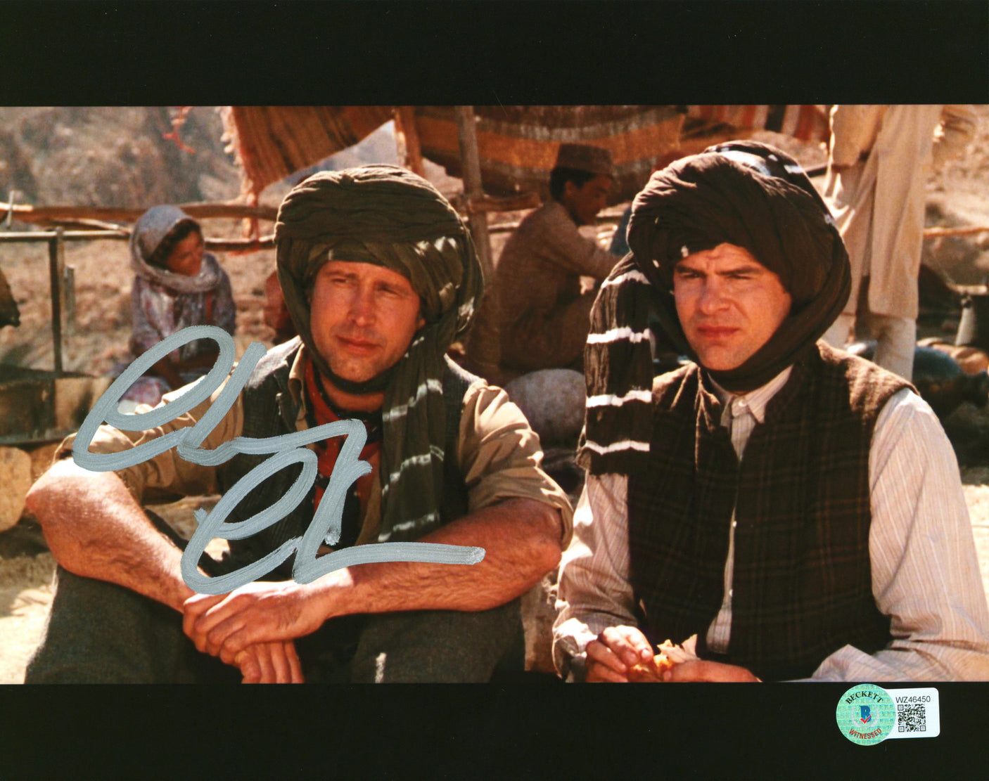 Chevy Chase Spies Like Us Authentic Signed 8x10 Photo w/ Akroyd Sitting BAS Wit