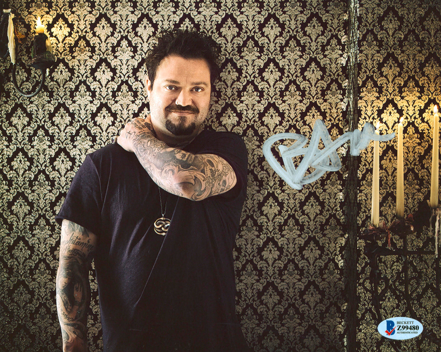 Bam Margera Jackass Authentic Signed 8x10 Photo Autographed BAS #Z99480