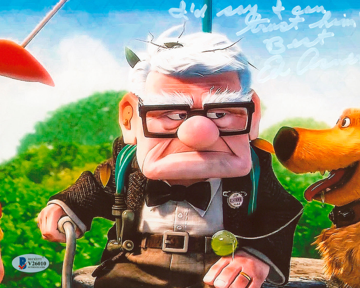 Ed Asner Up "I'd Say I Can Trust Him!" Authentic Signed 8x10 Photo BAS #V26010