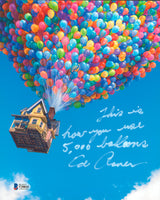 Ed Asner Up "This Is How You Use 5,000 Balloons" Signed 8x10 Photo BAS #T20835