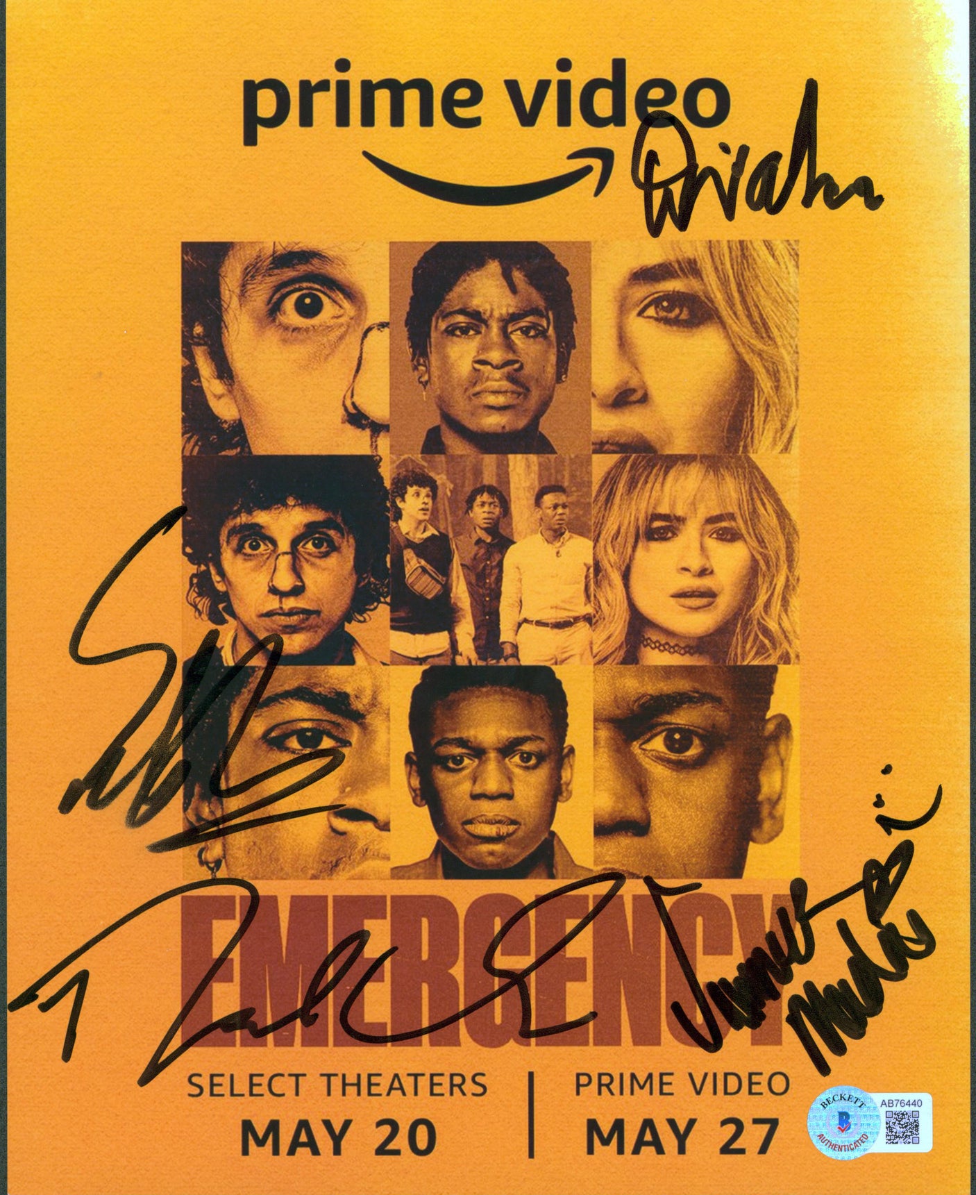 Emergency (4) Chacon, Watkins, Madison & Abraham Signed 8x10 Photo BAS #AB76440