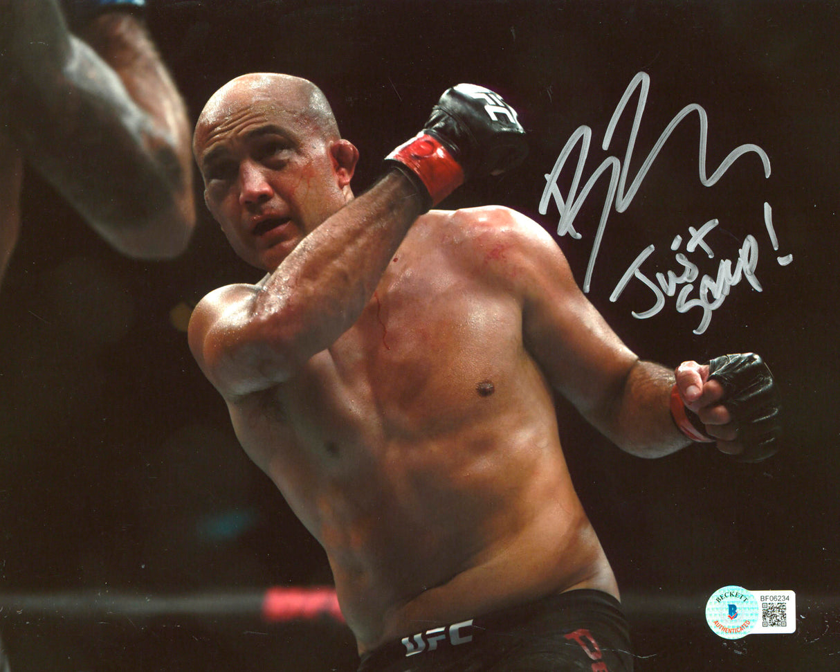 MMA B.J. Penn "Just Scrap!" Authentic Signed 8x10 Photo Autographed BAS #BF06234