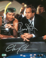Chevy Chase & Randy Quaid Vegas Vacation Signed 11x14 Photo BAS Witnessed