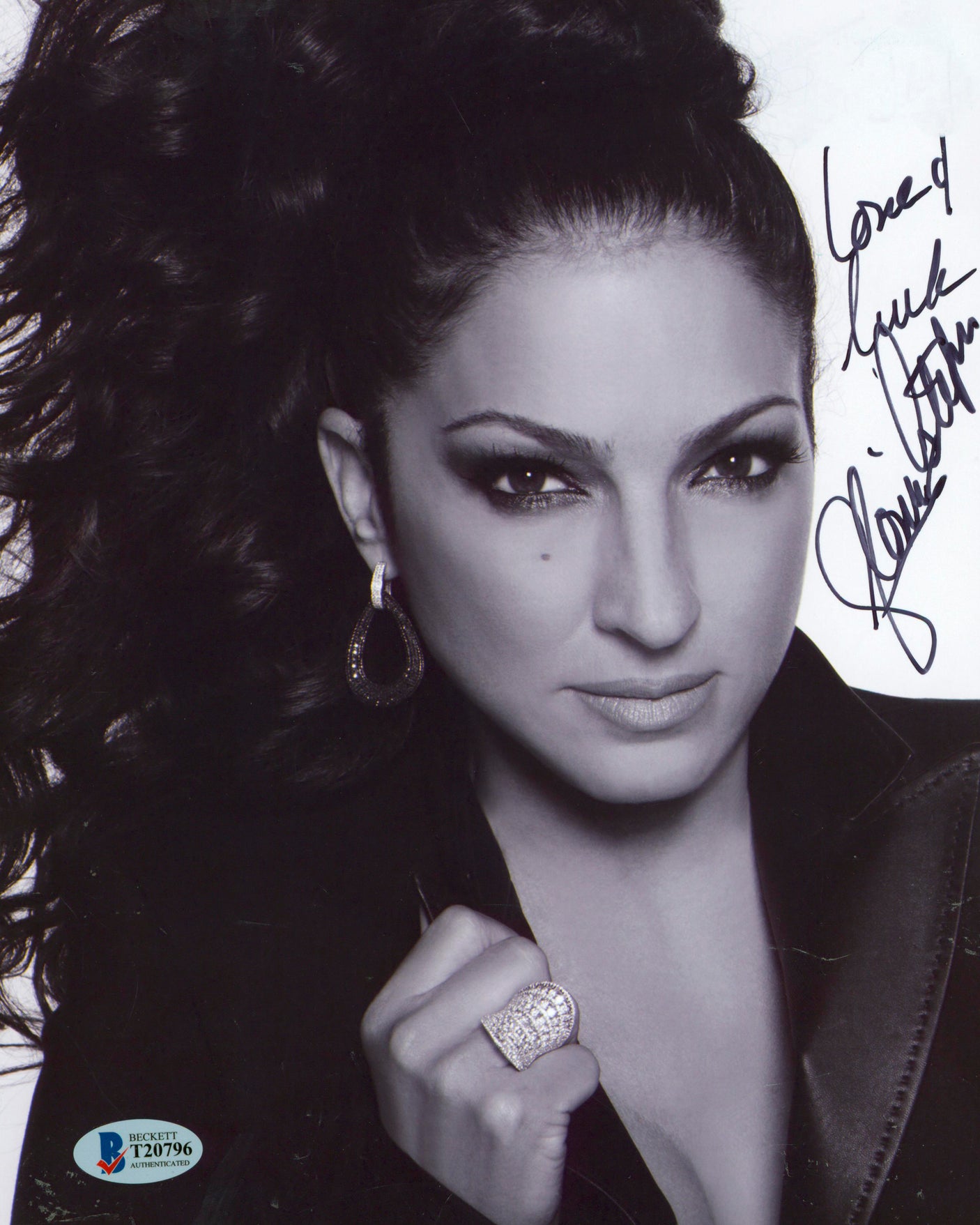 Gloria Estefan Miami Sound Machine "Love & Luck" Signed 8x10 Photo BAS #T20796