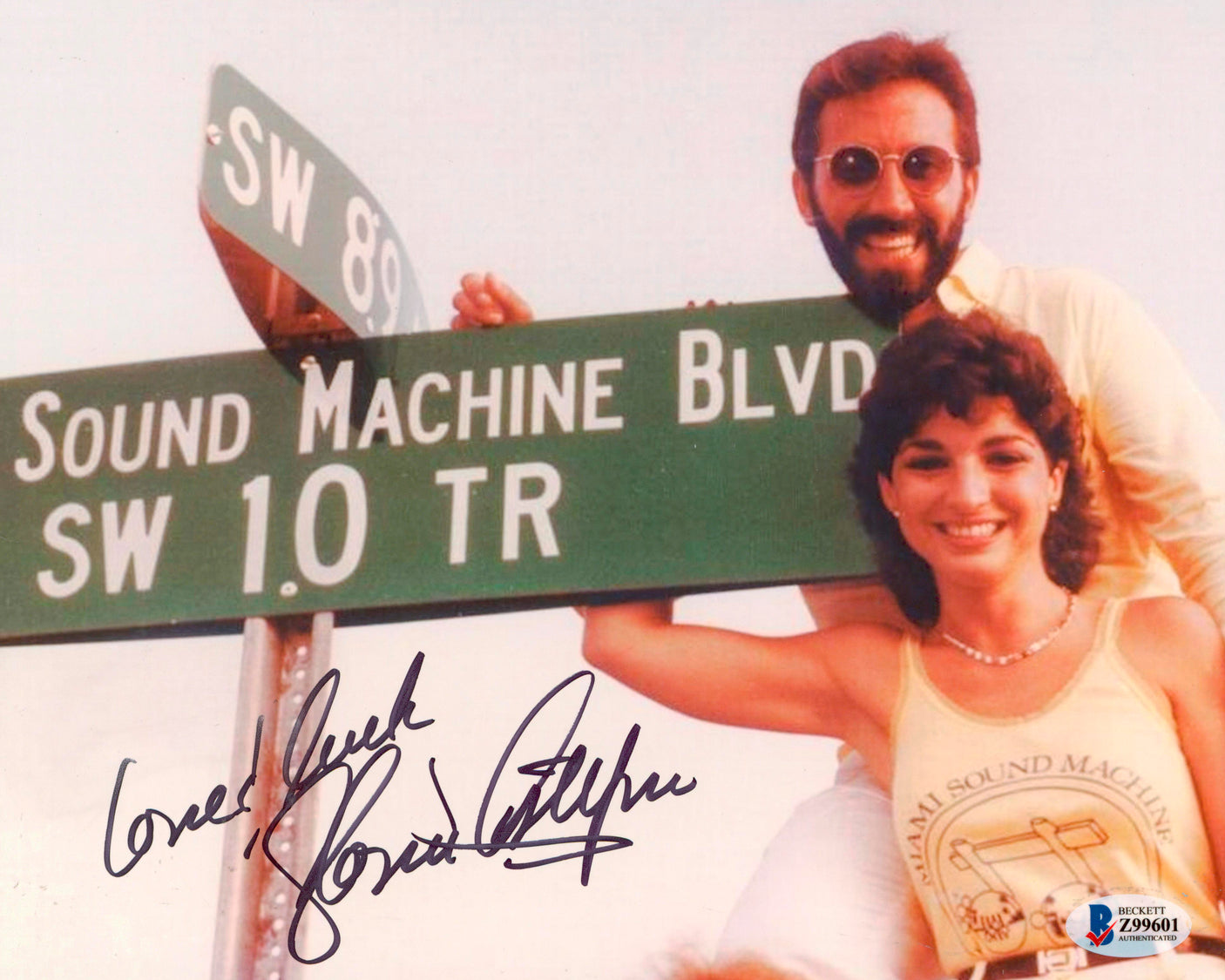 Gloria Estefan Miami Sound Machine "Love & Luck" Signed 8x10 Photo BAS #Z99601