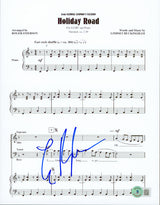 Lindsey Buckingham Signed 8.5x11 Holiday Road Music Sheet Photo BAS #BH01621