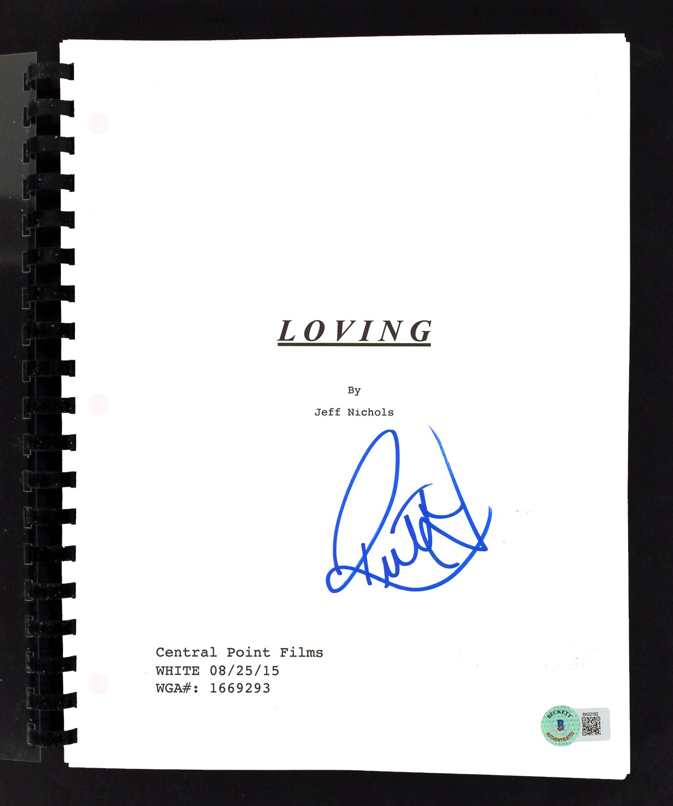 Ruth Negga Loving Authentic Signed Movie Script Autographed BAS #BK02192