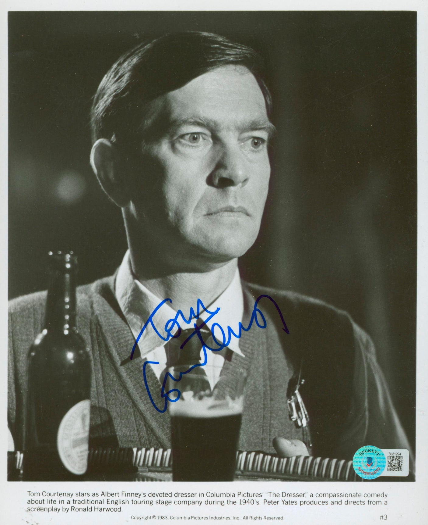 Tom Courtenay The Dresser Authentic Signed 8x10 Photo Autographed BAS #BL81294