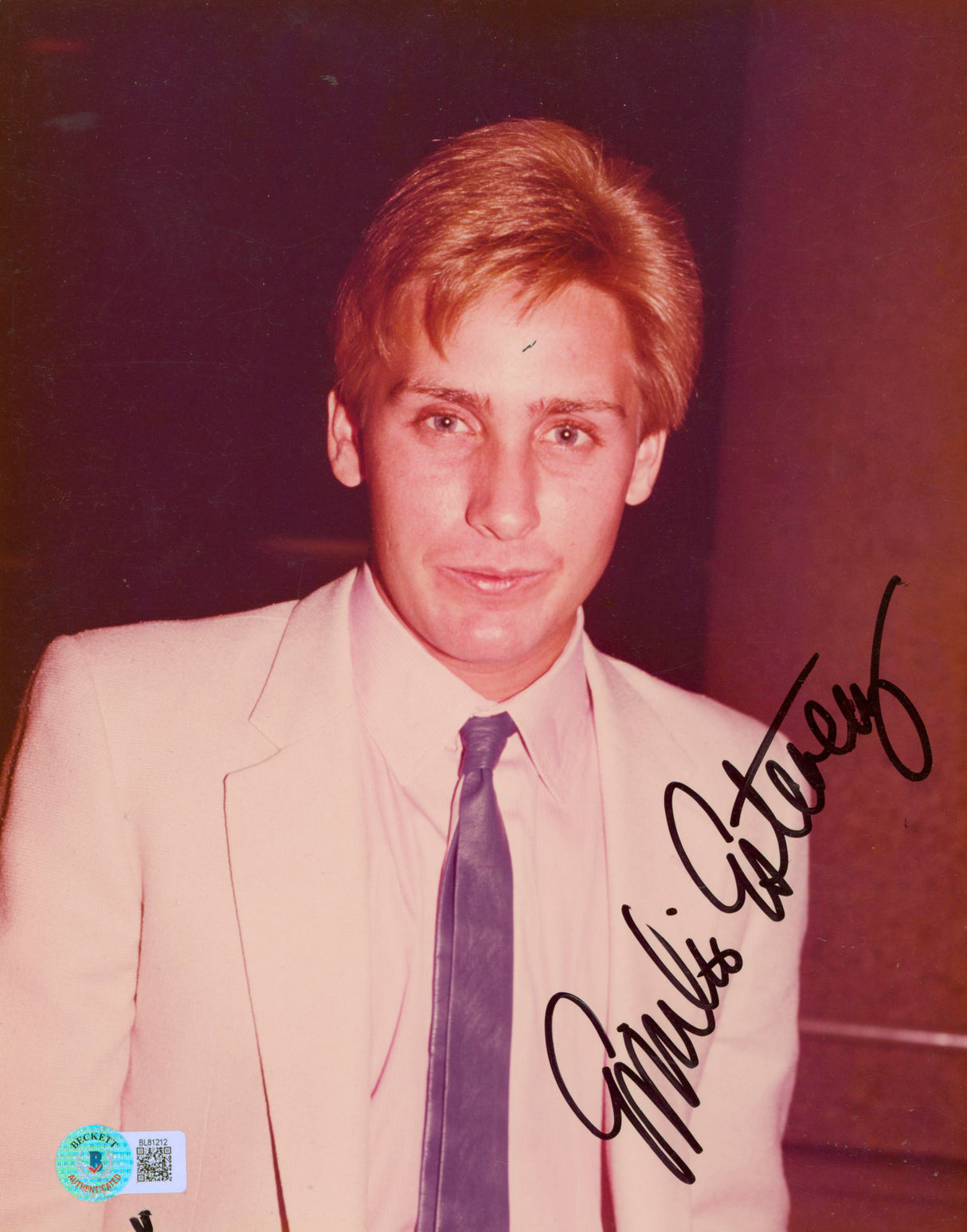 Emilio Estevez The Breakfast Club Authentic Signed 8x10 Photo BAS #BL81212