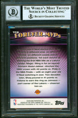 Shaquille O'Neal & Magic Johnson Signed 2000 Topps #TC6 Card Auto 10! BAS Slab