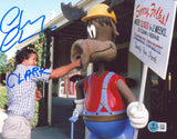 Chevy Chase Vacation "Clark" Authentic Signed 8x10 Punch Photo BAS Witnessed