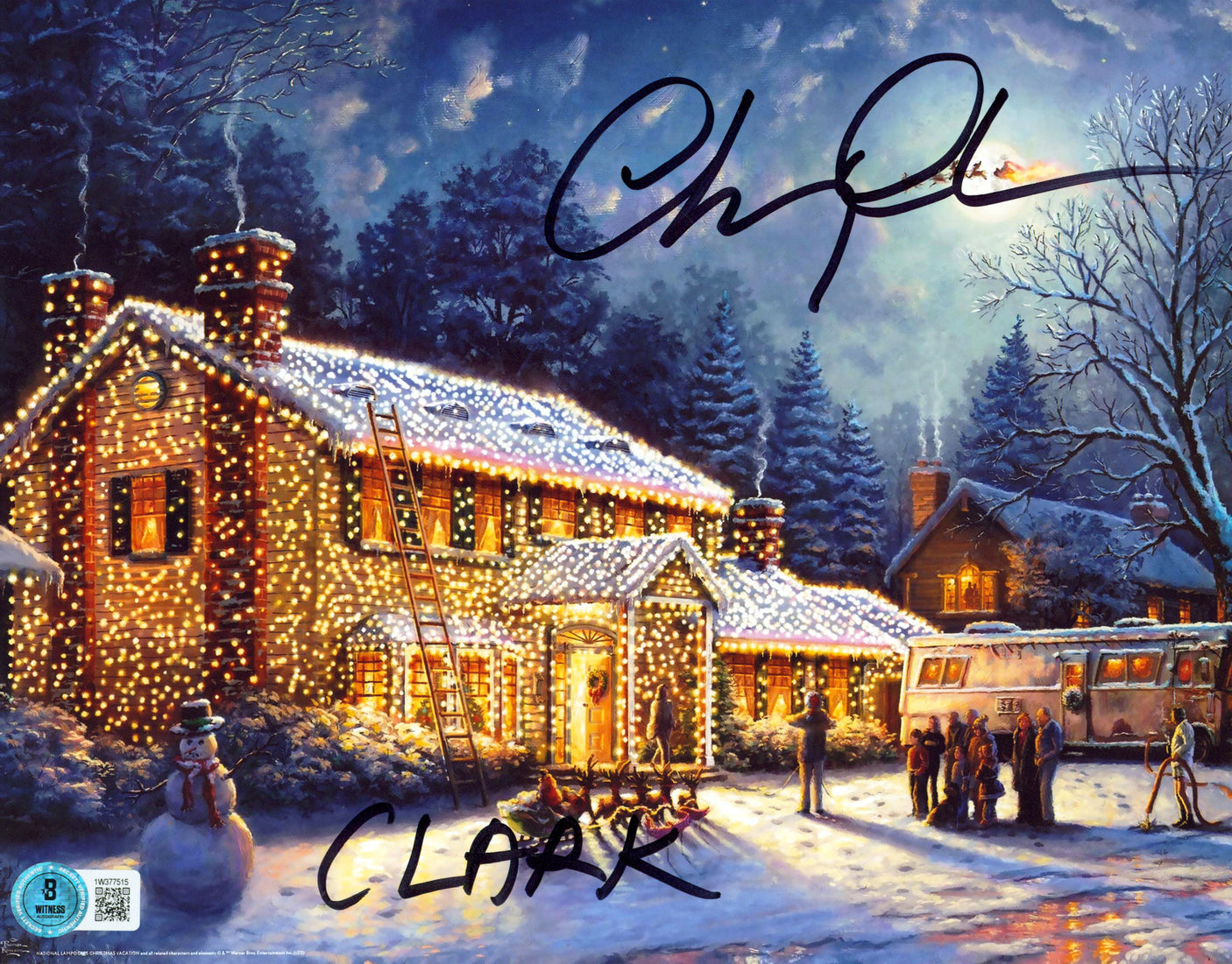 Chevy Chase Christmas Vacation "Clark" Signed 8x10 House Photo BAS Witnessed 1