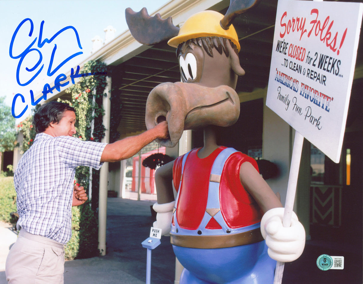 Chevy Chase National Lampoon's Vacation "Clark" Signed 11x14 Photo BAS #1W377544