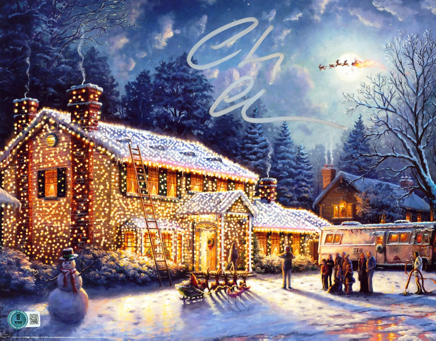 Chevy Chase Christmas Vacation Authentic Signed 11x14 Photo BAS #1W386092