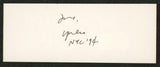 Yoko Ono Musician "NYC '94" Authentic Signed 2x5 Cut Signature BAS #AD70378