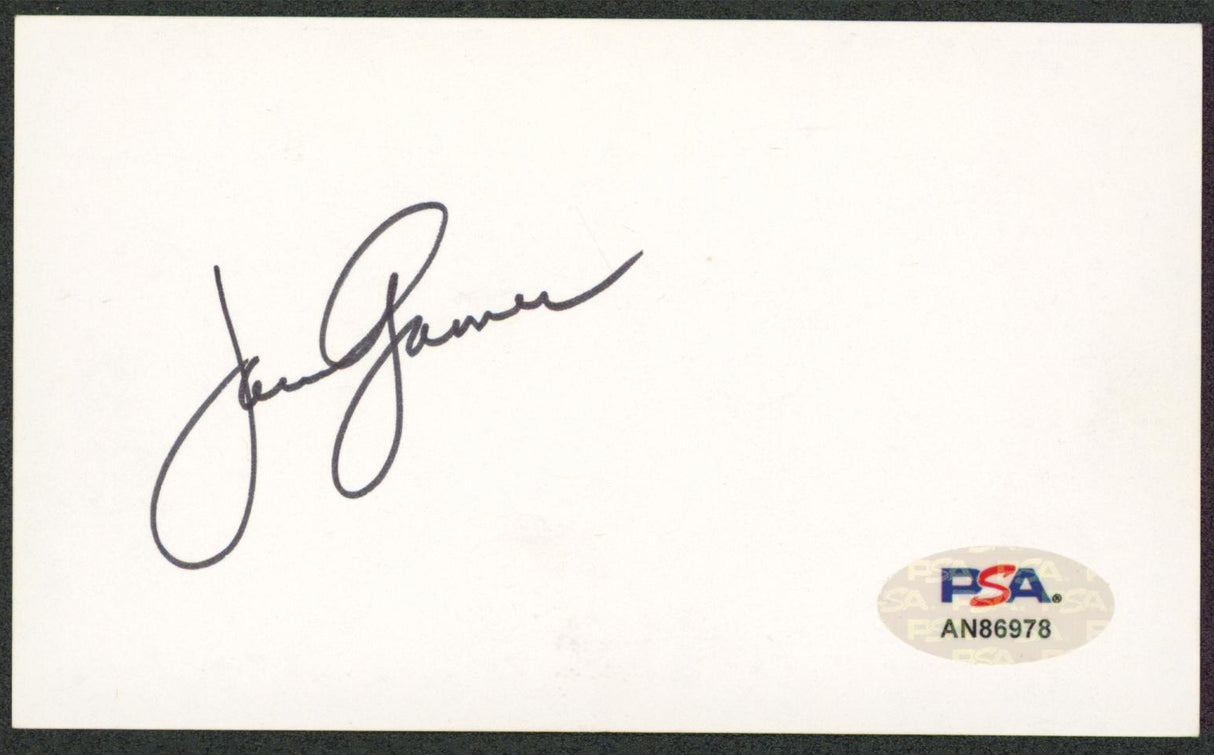 James Garner The Notebook Signed 3x5 Index Card Autographed PSA/DNA #AN86978