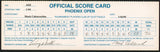Mark Calcavecchia & Lanny Wadkins Signed 95 Phoenix Open Score Card BAS #AD97805