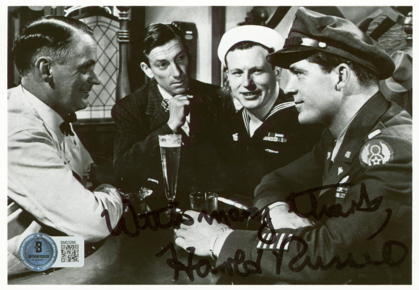Harold Russell Dogtown "With Many Thank" Authentic Signed 5x7 Photo BAS #BM03266