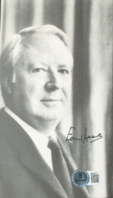 Edward Heath Politician Authentic Signed 4x7 Photo Autographed BAS #BM03271