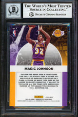 Magic Johnson Signed 2019 Donruss Optic Winner Stays #1 Card Auto 10 BAS Slabbed
