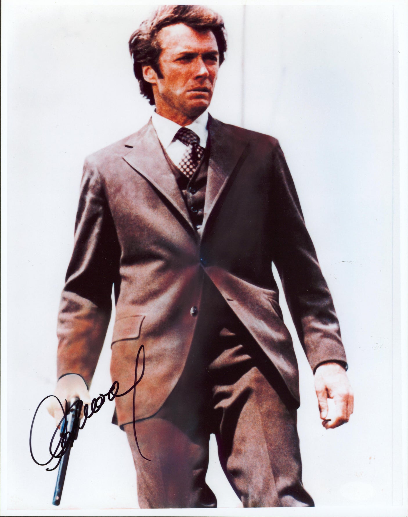 Clint Eastwood Dirty Harry Authentic Signed 11x14 Photo Autographed BAS #AD64446