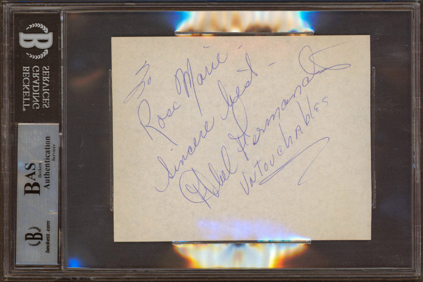 Robert Taylor Ivanhoe Authentic Signed 4.5 x 5.5 Cut Signature BAS Slabbed