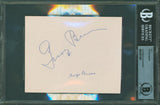George Burns Authentic Signed 4.5 x 5.5 Cut Signature Autographed BAS Slabbed