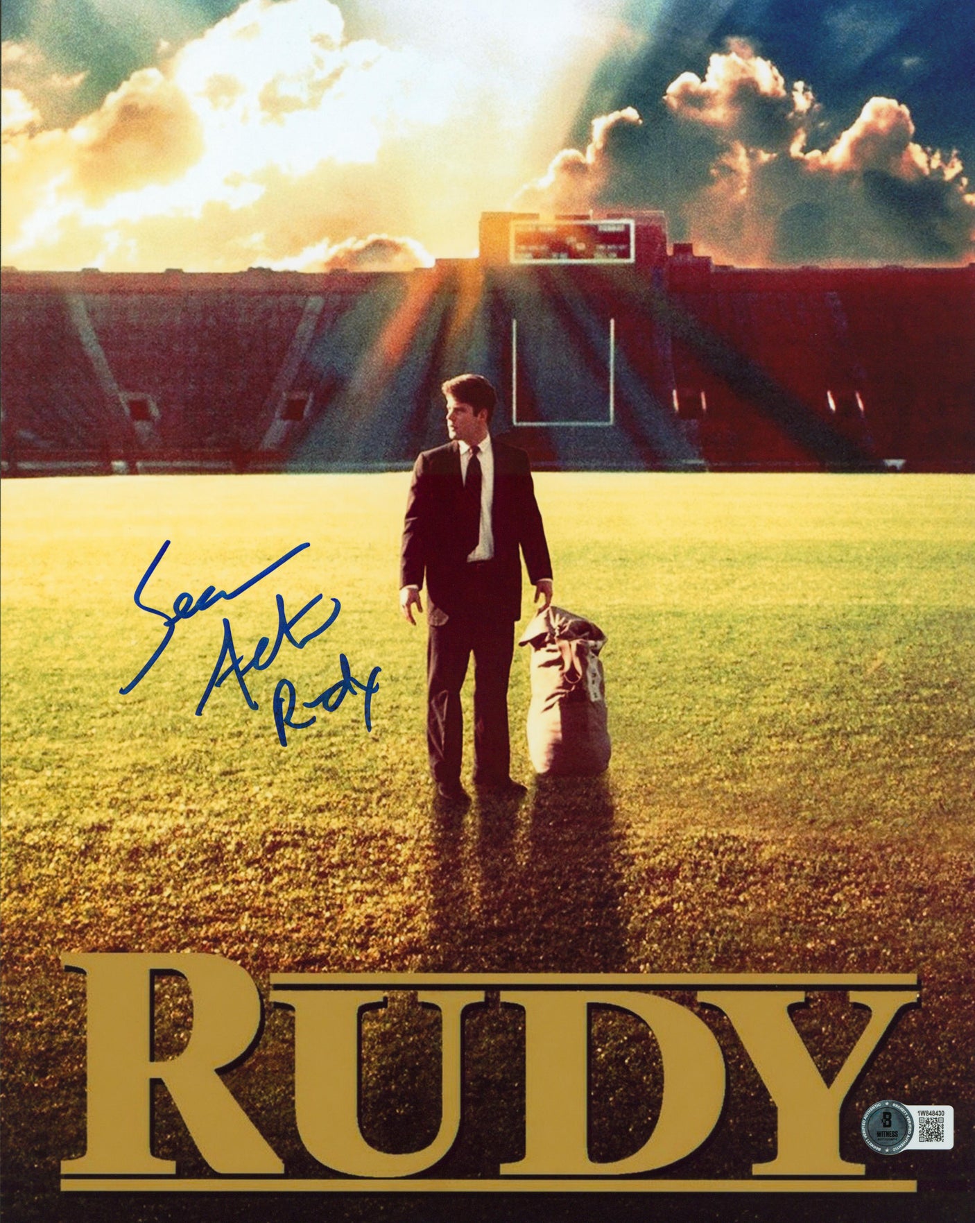 Sean Astin "Rudy" Authentic Signed 11x14 Vertical Poster Photo BAS Witnessed