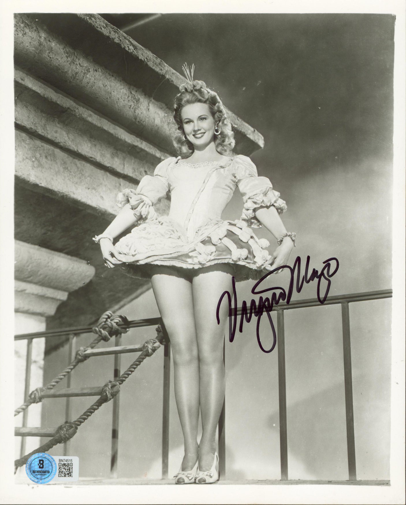 Virginia Mayo White Heat Authentic Signed 8x10 Photo Autographed BAS #BN74515