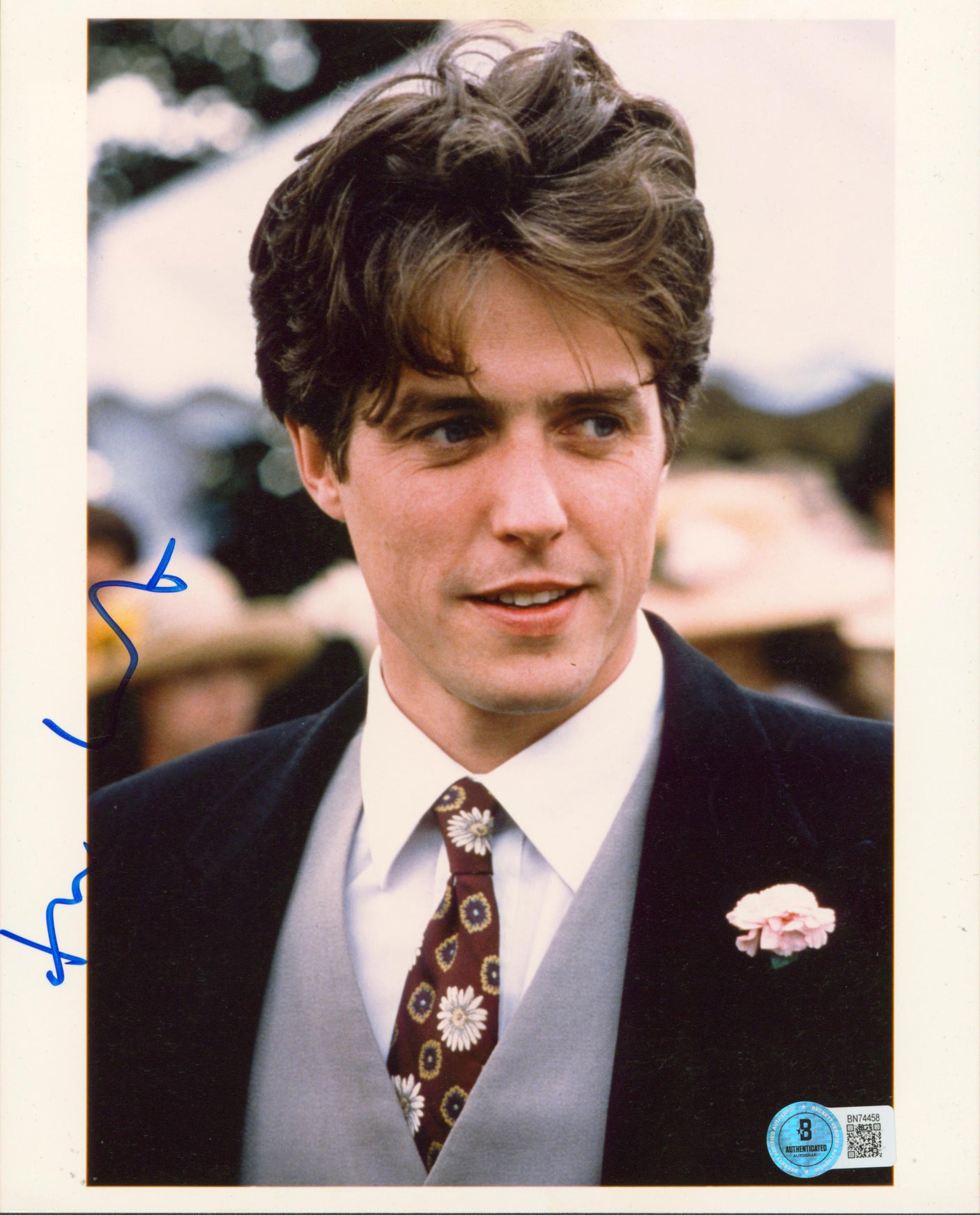 Hugh Grant Four Weddings and a Funeral Authentic Signed 8x10 Photo BAS #BN74458