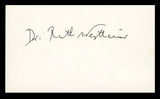 Dr. Ruth Westheimer Authentic Signed 3x5 Index Card Autographed BAS #BN89104