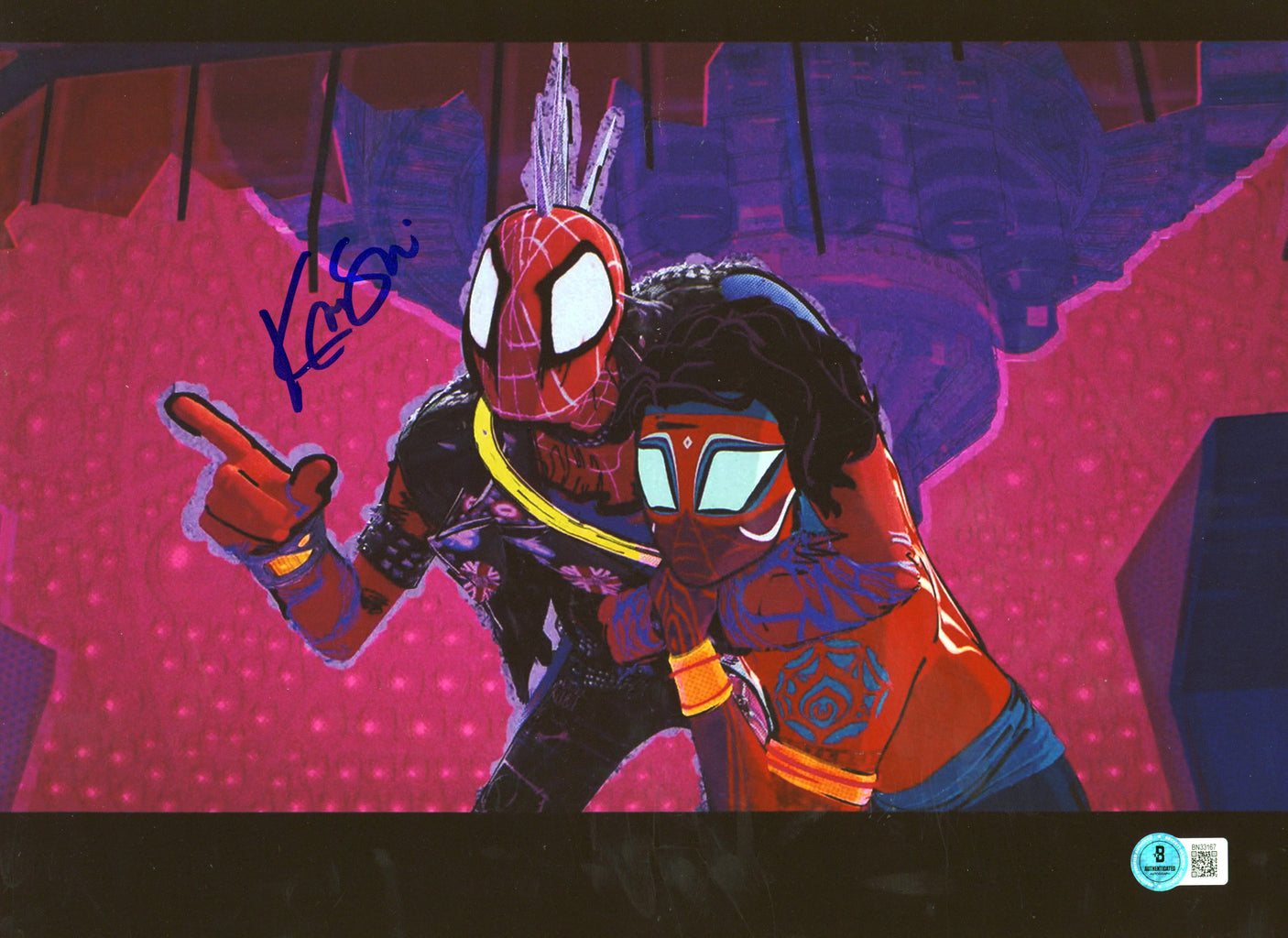 Karan Soni Spider-Man: Into The Spider-Verse Signed 11x14 Photo BAS #BN33167